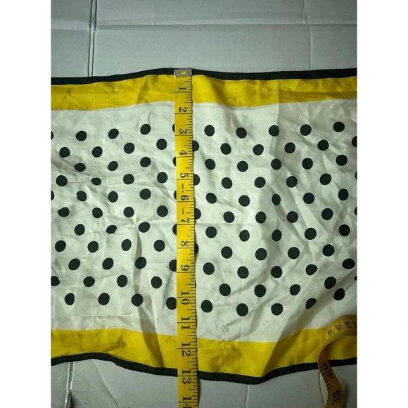 Carolina Herrera long rectangular Polka Dots 100%silk scarf - Picture 10 of 12